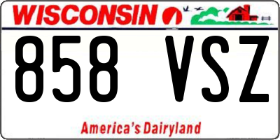WI license plate 858VSZ