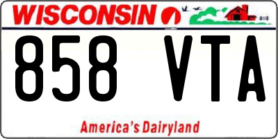 WI license plate 858VTA