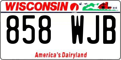 WI license plate 858WJB