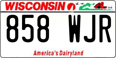 WI license plate 858WJR