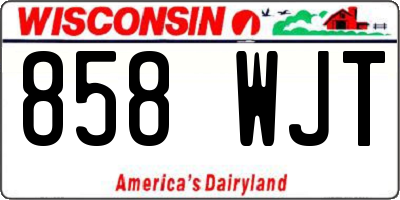WI license plate 858WJT
