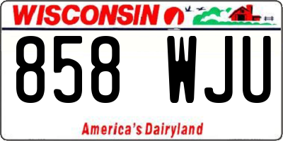 WI license plate 858WJU