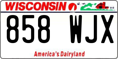 WI license plate 858WJX