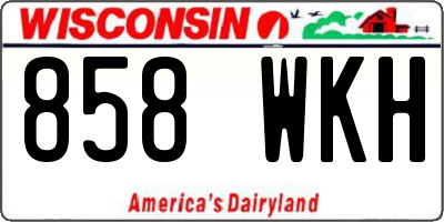 WI license plate 858WKH