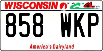 WI license plate 858WKP