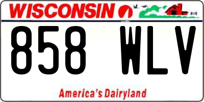 WI license plate 858WLV