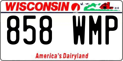 WI license plate 858WMP