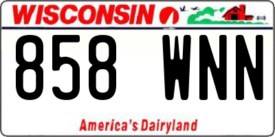 WI license plate 858WNN