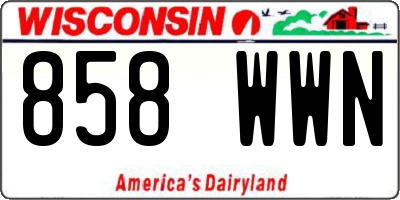 WI license plate 858WWN