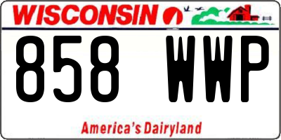 WI license plate 858WWP