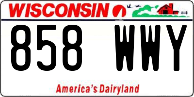 WI license plate 858WWY