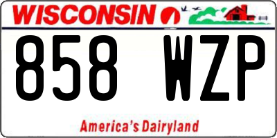 WI license plate 858WZP
