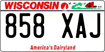 WI license plate 858XAJ