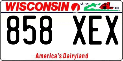 WI license plate 858XEX