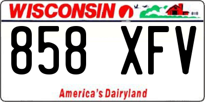 WI license plate 858XFV