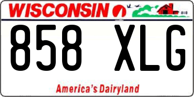 WI license plate 858XLG