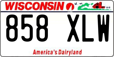 WI license plate 858XLW
