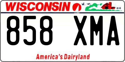 WI license plate 858XMA