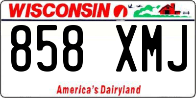 WI license plate 858XMJ