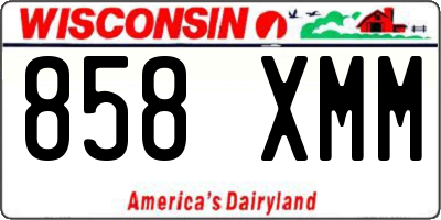WI license plate 858XMM