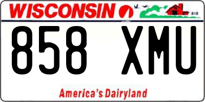 WI license plate 858XMU