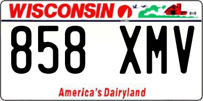 WI license plate 858XMV