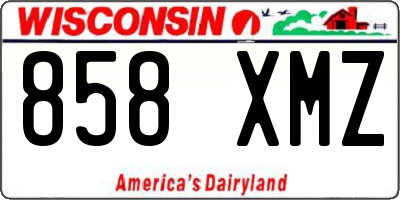 WI license plate 858XMZ