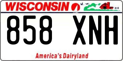 WI license plate 858XNH