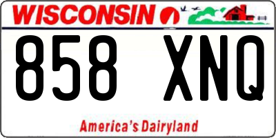 WI license plate 858XNQ