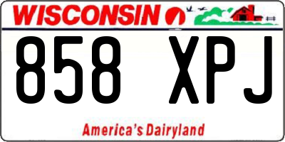 WI license plate 858XPJ