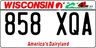 WI license plate 858XQA