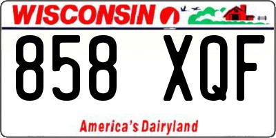 WI license plate 858XQF