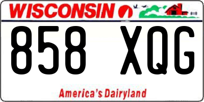 WI license plate 858XQG