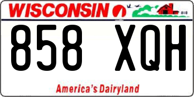 WI license plate 858XQH