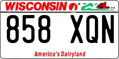 WI license plate 858XQN