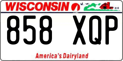 WI license plate 858XQP