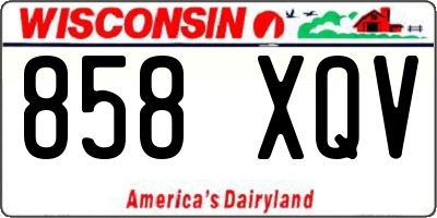 WI license plate 858XQV