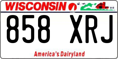 WI license plate 858XRJ