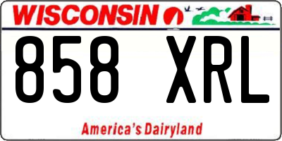 WI license plate 858XRL