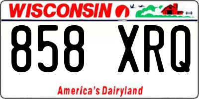 WI license plate 858XRQ