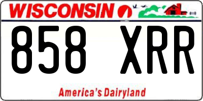 WI license plate 858XRR
