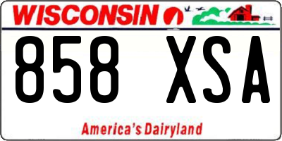 WI license plate 858XSA