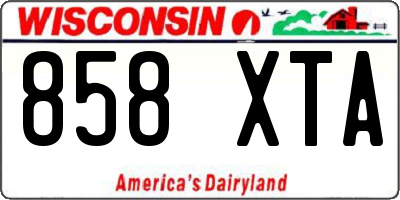WI license plate 858XTA