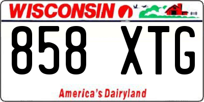 WI license plate 858XTG