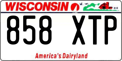 WI license plate 858XTP
