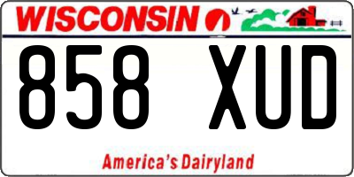 WI license plate 858XUD