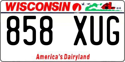 WI license plate 858XUG