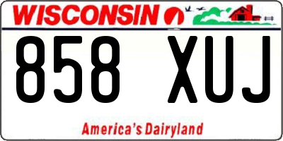 WI license plate 858XUJ