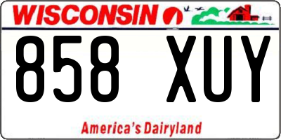 WI license plate 858XUY