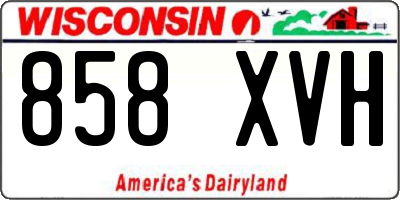 WI license plate 858XVH